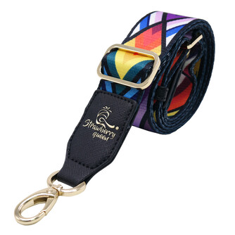 ADJUSTABLE STYLISH MOTIF BAG STRAP - P, MULTICOLOUR